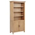 Vermes 72-inch 2-door home office bookcase cabinet in light ash finish front view