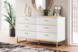 Socalle Two-Tone Dresser front view with drawers closed