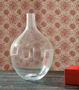 Kurthorne clear textured glass vase front view