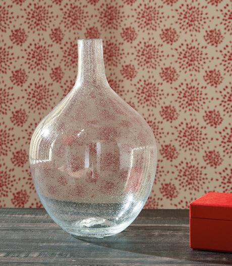 Kurthorne clear textured glass vase front view