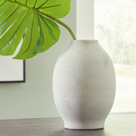 Clayson Sage Green Ceramic Vase front view