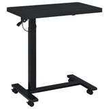 Westpark Pneumatic Adjustable C-Shape Side Table with Casters Black - front view