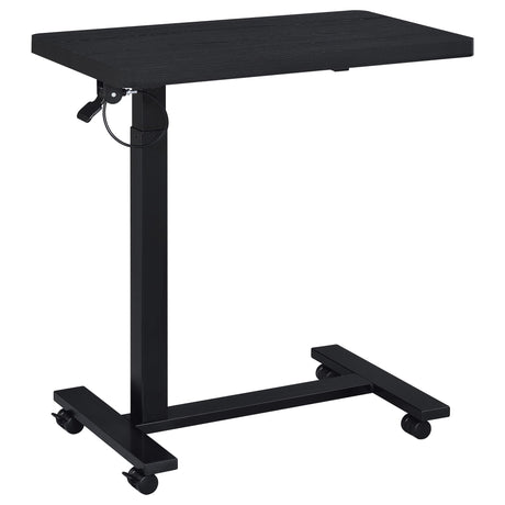 Westpark Pneumatic Adjustable C-Shape Side Table with Casters Black - front view