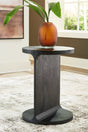 Adderley Black Mango Wood Accent Table front view