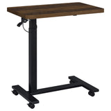 Westpark Pneumatic Adjustable C-Shape Side Table dark pine frontal view
