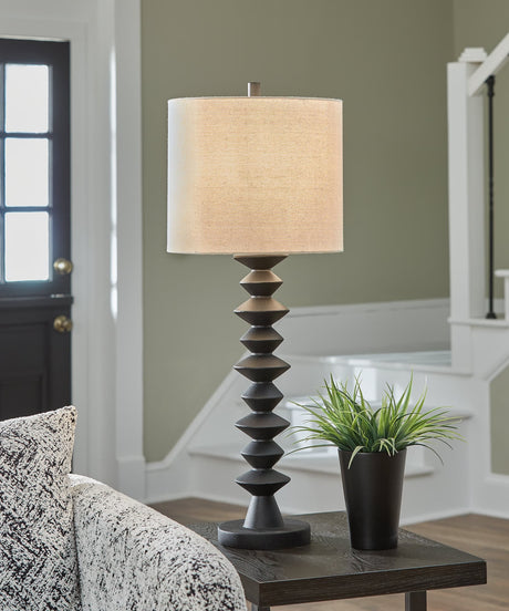 Luanndon Black Buffet Lamp front view