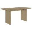 Decker 70-inch rectangular natural oak counter height dining table, front view