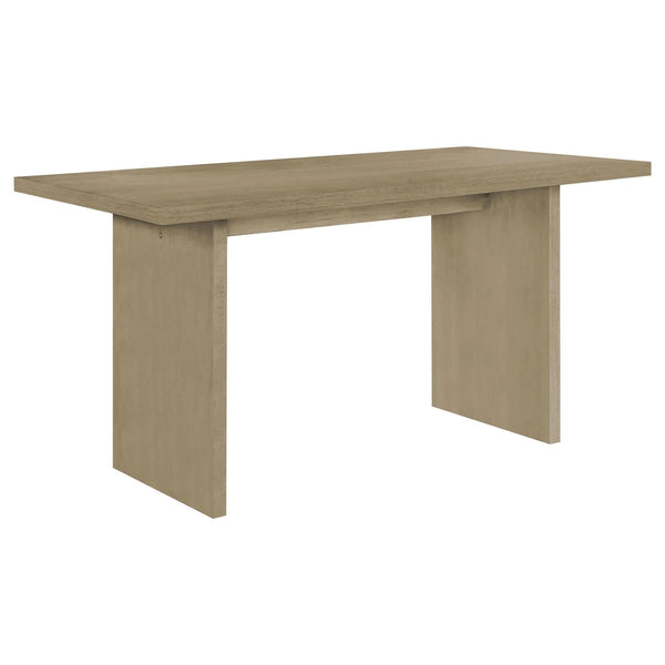 Decker 70-inch rectangular natural oak counter height dining table, front view