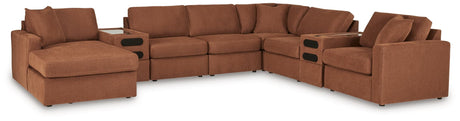 main view of Modmax Spice Nuvella® 8-Piece Sectional with Audio System and Chaise sectional sofa