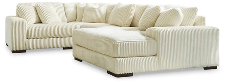 Lindyn Ivory Velvet 4-Piece Sectional main view