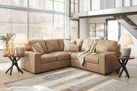 Bandon Toffee Leather 2-Piece Sectional sectional sofa main view