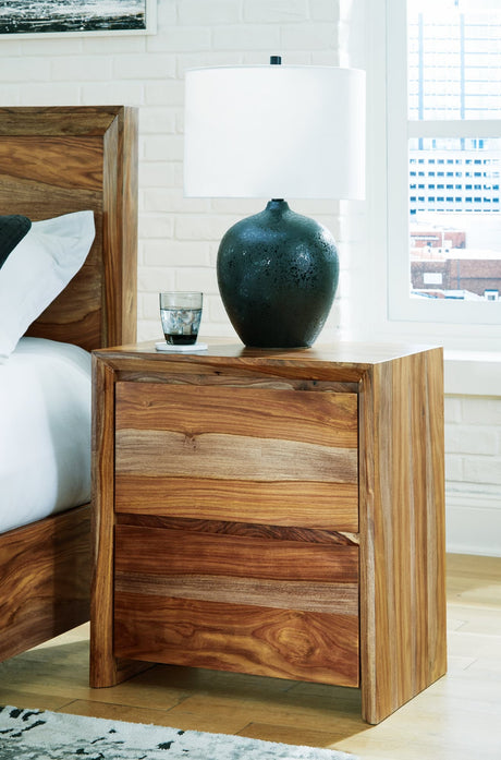 Dressonni Brown nightstand front view