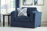 Evansley Navy Nuvella® Oversized Chair front view