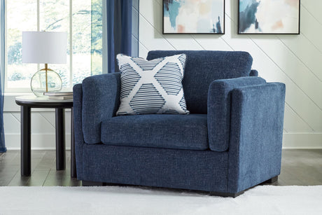 Evansley Navy Nuvella® Oversized Chair front view