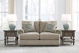 Galemore Quarry Chenille Loveseat front view in quarry fabric upholstery