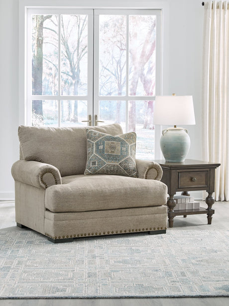 Galemore Quarry Chenille Oversized Chair front angle