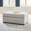 Evansley Pewter Nuvella® Ottoman front angle