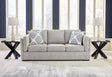Evansley Pewter Nuvella® Sofa front view