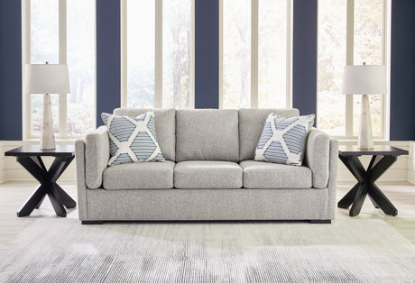 Evansley Pewter Nuvella® Sofa front view