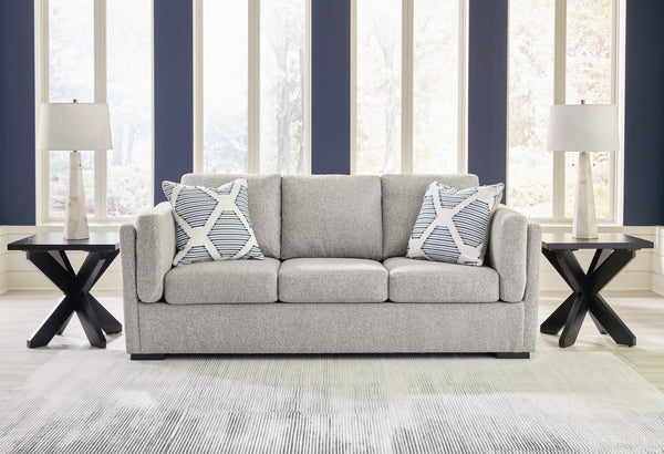 Evansley Pewter Nuvella® Sofa front view