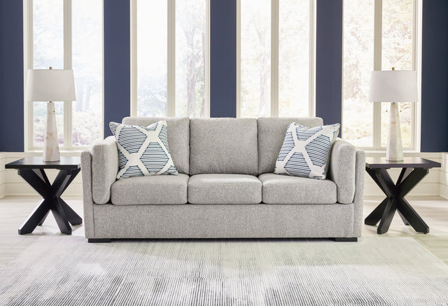 Evansley Pewter Nuvella® Sofa front view