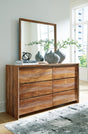 Dressonni Brown Dresser and Mirror front view