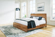 Dressonni Brown King Panel Bed front view