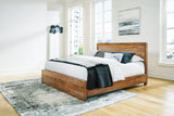 Dressonni Brown King Panel Bed front view