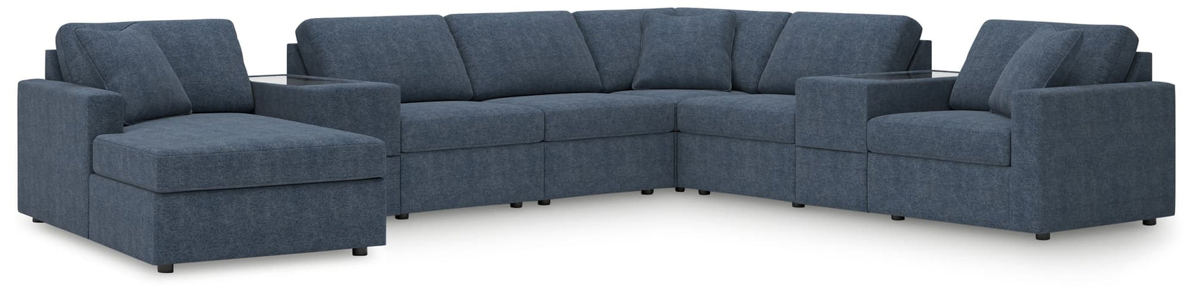 Modmax Ink Nuvella® 8-Piece Sectional Sofa with Chaise front view
