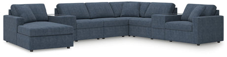 Modmax Ink Nuvella® 8-Piece Sectional Sofa with Chaise front view