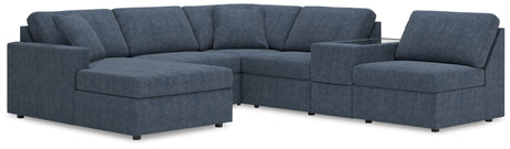 Modmax Ink Nuvella 6-piece sectional sofa with chaise front view