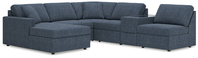 Modmax Ink Nuvella 6-piece sectional sofa with chaise front view