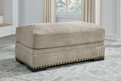 Galemore Quarry Chenille Upholstered Ottoman front view