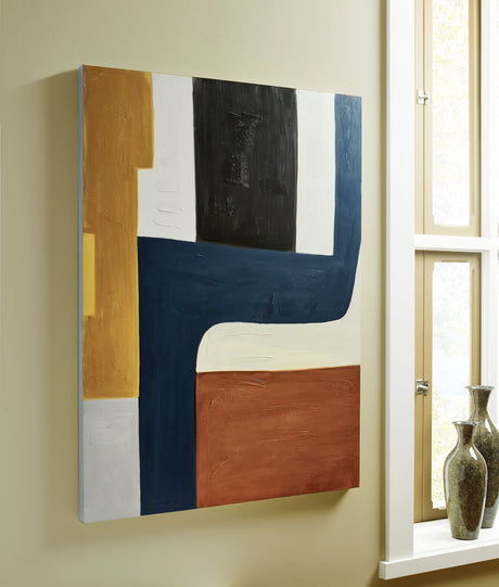 Lennmen multi-color abstract wall art front view