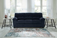 SimpleJoy Navy Chenille Velvet Sofa front view