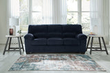 SimpleJoy Navy Chenille Velvet Sofa front view