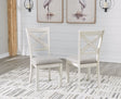 Robbinsdale Antique White Dining Chair front angle