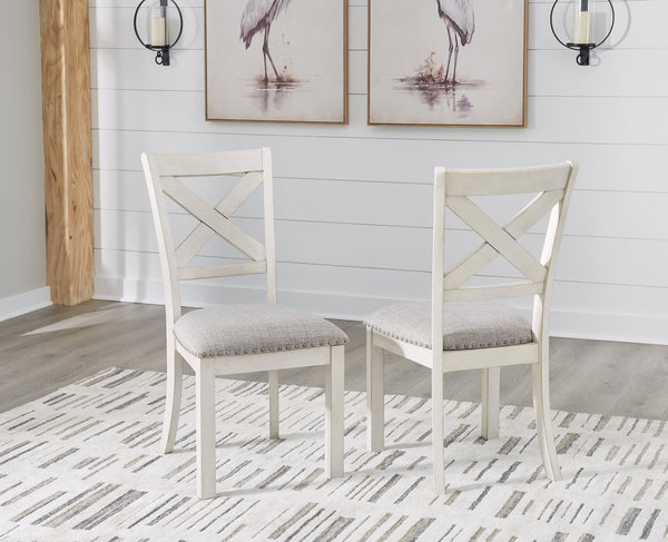 Robbinsdale Antique White Dining Chair front angle