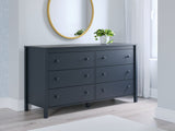 Simmenfort Navy Blue Shaker-Style Dresser front view