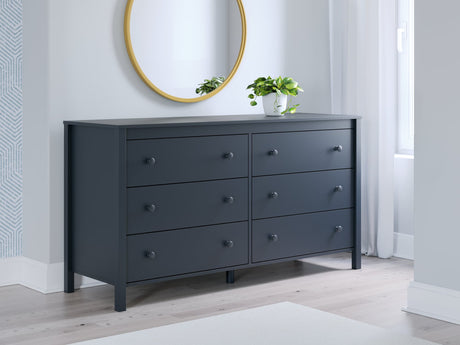 Simmenfort Navy Blue Shaker-Style Dresser front view