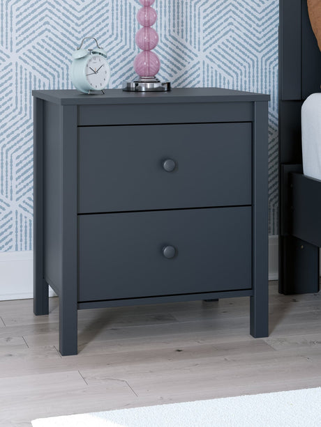 Simmenfort Navy Blue Nightstand front view