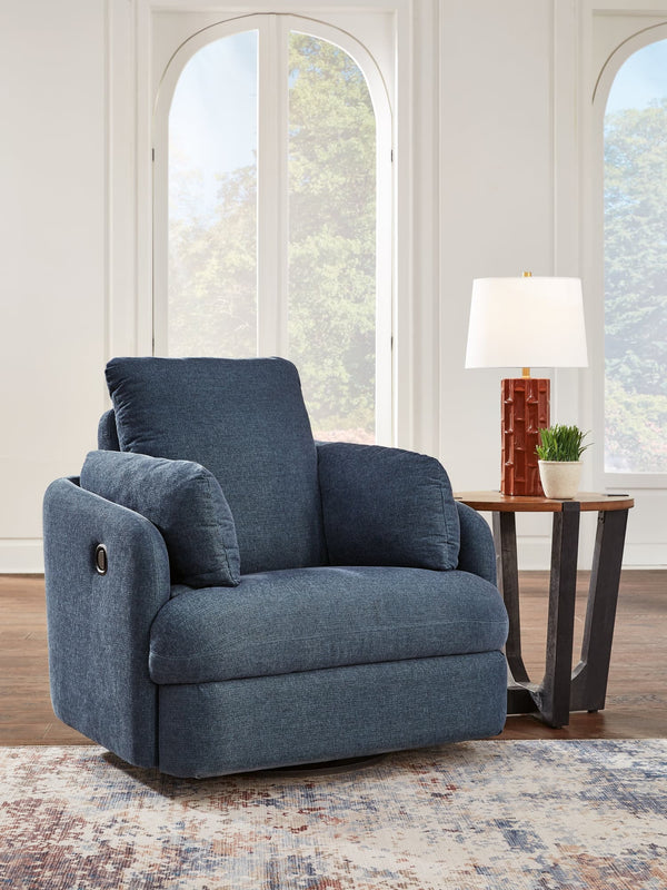 Modmax Ink Performance Fabric Next-Gen Nuvella Swivel Glider Recliner main view