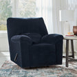 front view of SimpleJoy Navy Chenille Velvet Recliner