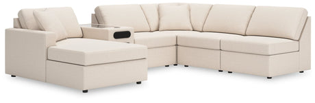 main view of Modmax Oyster 6-Piece Sectional Sofa with Chaise