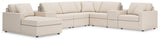Front view of Modmax Oyster 8-Piece Sectional Sofa with Chaise
