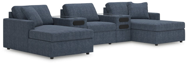 Modmax Ink Next-Gen Nuvella 5-Piece Double Chaise sectional front angle