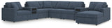 Modmax Ink Next-Gen Nuvella™ 8-piece sectional sofa with chaise side view