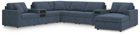 Modmax Ink Next-Gen Nuvella™ 8-piece sectional sofa with chaise side view