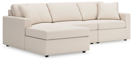 Main view of Modmax Oyster 3-piece sectional with chaise in performance fabric