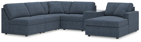Front view of Modmax Ink Next-Gen Nuvella 6-Piece Sectional Sofa with Chaise